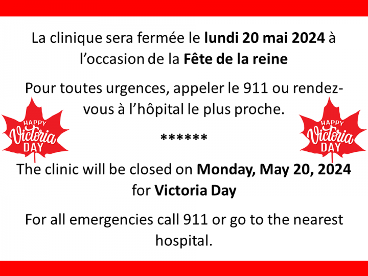 Closed for Victoria Day on May 20th, 2024 ClarenceRockland Family